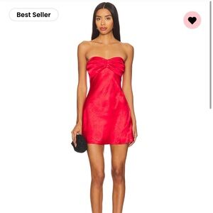 Paloma Strapless Dress in Red